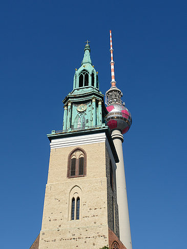 Foto Fernsehturm und Marienkirche - Berlin