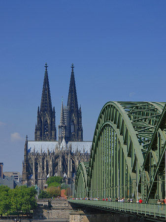 Foto Hohenzollernbrücke am Kölner Dom - Köln