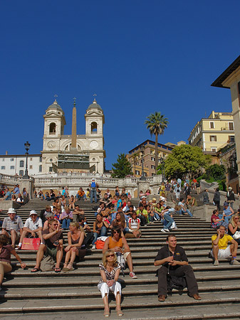 Foto Treppe mit Kirche - Rom