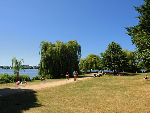 Badestrand an der Außenalster Fotos