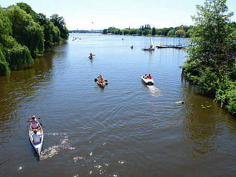 Boote auf der Außenalster Fotos