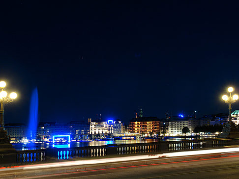 Foto Binnenalster bei Nacht