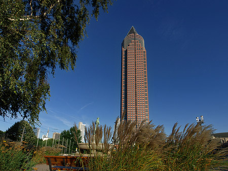 Messeturm auf Wiese Fotos