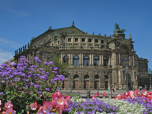 Foto Semperoper mit Blumen - Dresden