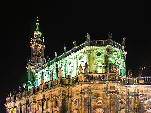 Hofkirche bei Nacht Foto 