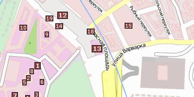 Basilius-Kathedrale Moskau Stadtplan