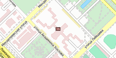 Stadtplan Lomonossow-Universität