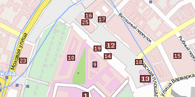 Nekropole an der Kremlmauer Moskau Stadtplan