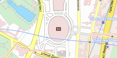 Olimpijski Moskau Stadtplan